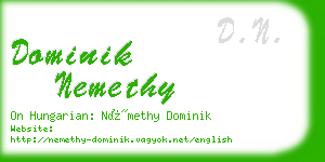 dominik nemethy business card